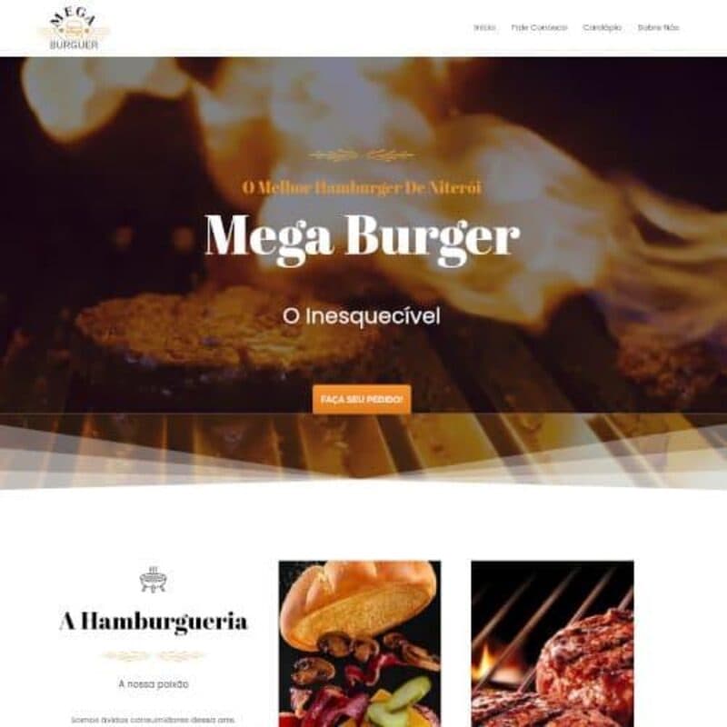 Tela do projeto Mega Burger